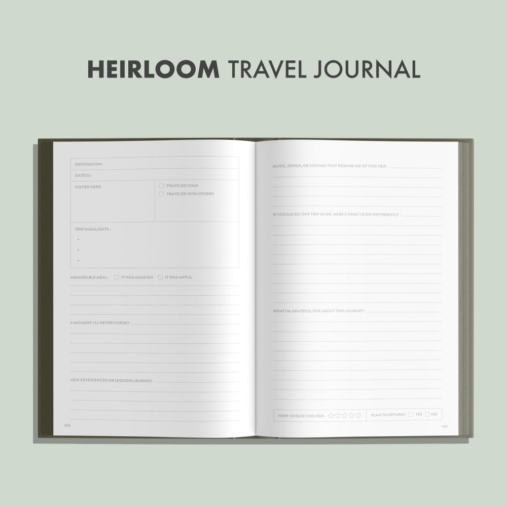 My Travel Journal: A Travel Keepsake Journal to Record Your Vacations, Adventures, and Experiences Abroad (Heirloom Story Books and Guided Journals)