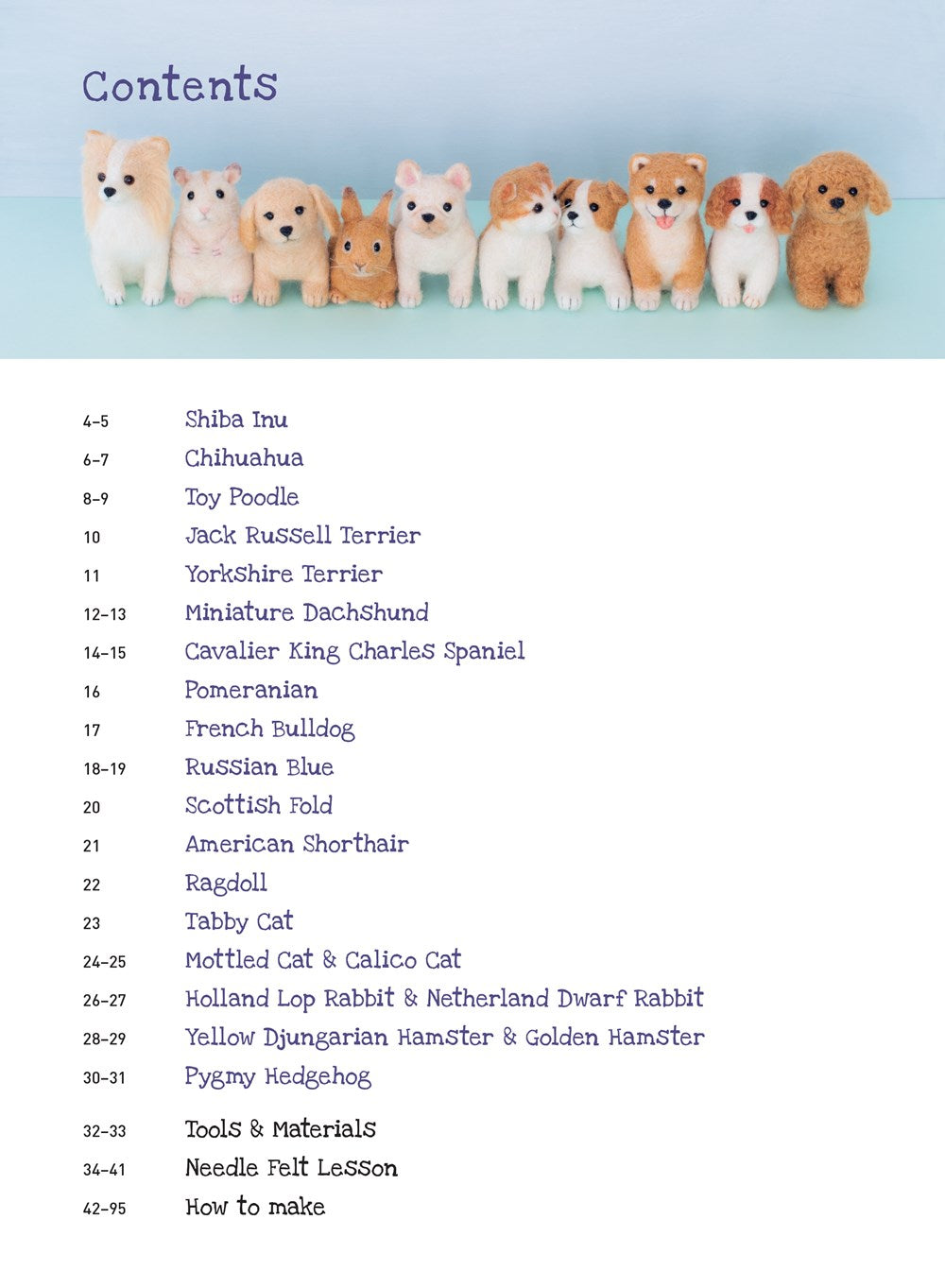 Cute Needle Felted Animal Friends