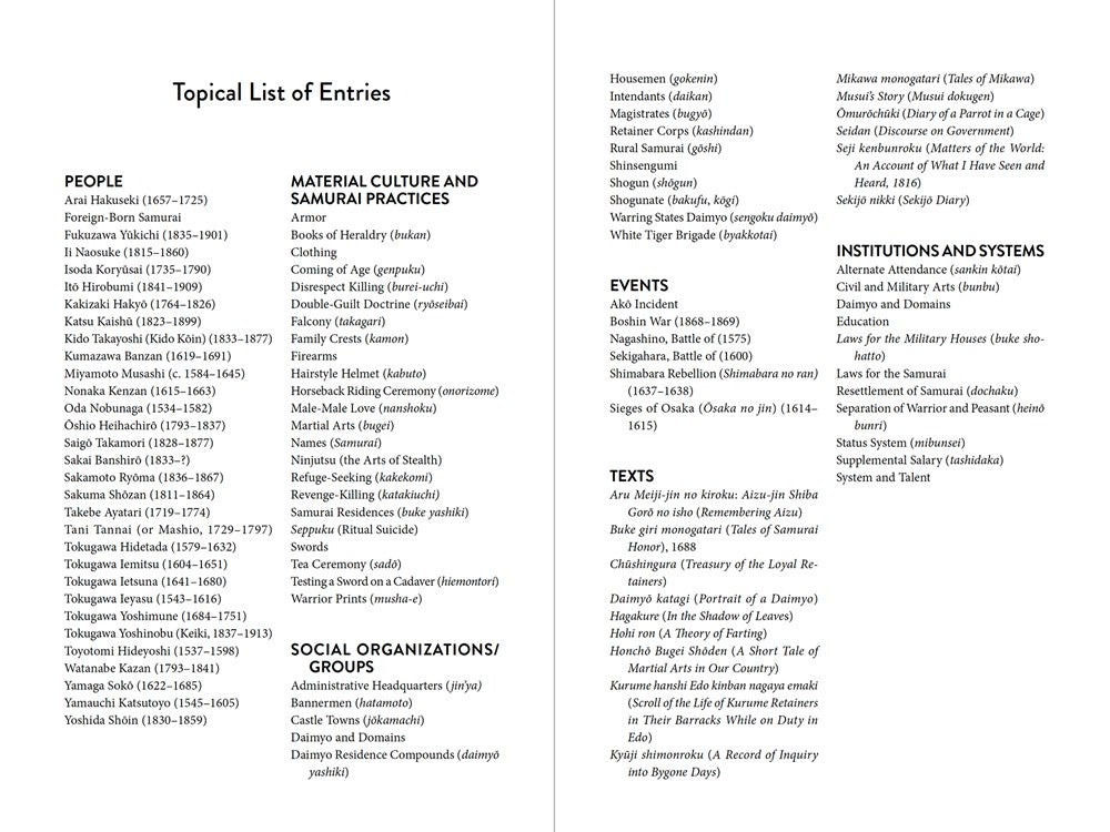 The Samurai Encyclopedia