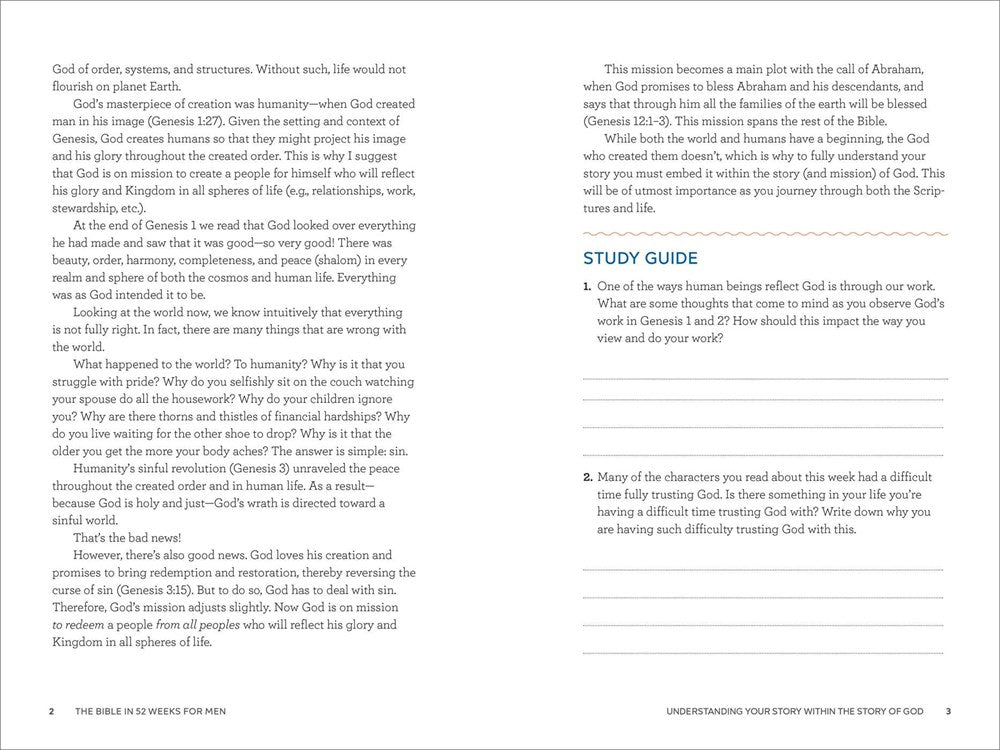 The Bible in 52 Weeks for Men