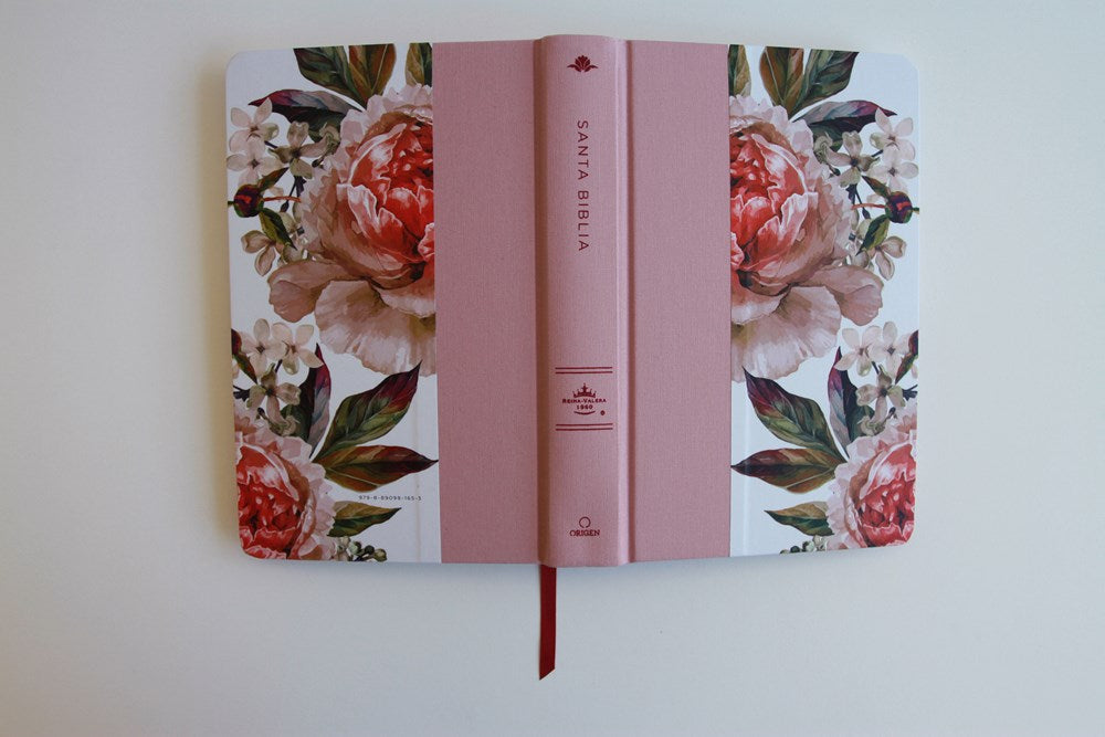Biblia Reina Valera 1960 letra grande. Tela rosada con flores, manual con índice / Spanish Bible RVR 1960, Large Print, Pink Floral Cloth with Index (Spanish Edition)