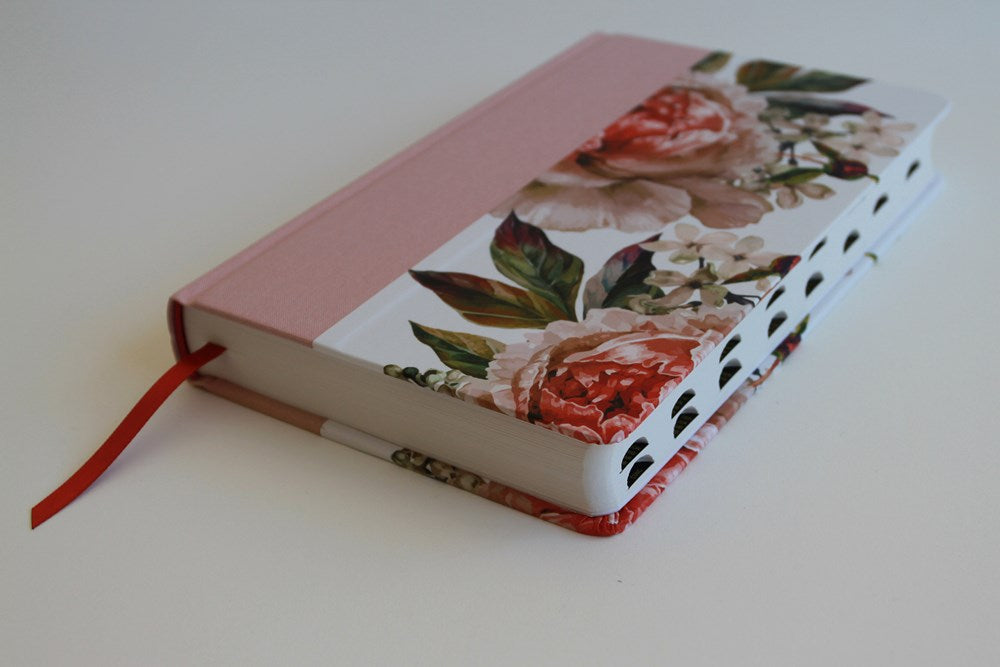 Biblia Reina Valera 1960 letra grande. Tela rosada con flores, manual con índice / Spanish Bible RVR 1960, Large Print, Pink Floral Cloth with Index (Spanish Edition)