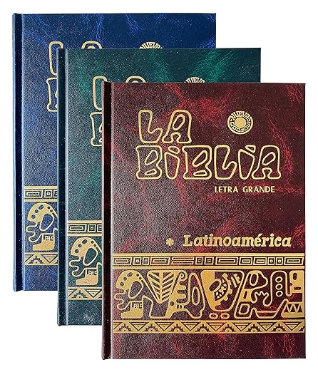 La Biblia Latinoamericana Letra Grande Cartone con Uneros Spanish Edition Assorted Colors
