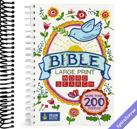 Large Print Bible Word Search Puzzle Book: Over 200 Puzzles to Complete with Solutions - Include Spiral Bound / Lay Flat Design and Large to ... for Inspirational Word Finds (Brain Busters)