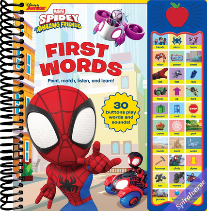 Marvel Spider-man - Spidey and His Amazing Friends - First Words! Point, Match, Listen, and Learn! 30-Button Sound Book - PI Kids