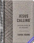 Jesus Calling, Textured Gray Leathersoft, with Full Scriptures: Enjoying Peace in His Presence (A 365-Day Devotional) - The Perfect Christian Christmas Gift