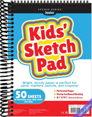 Kids' Sketch Pad (50 perforated sheets of high quality paper. Acid-free)