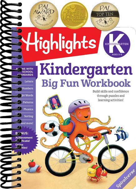 Kindergarten Big Fun Workbook: Kids Workbook with Tracing Worksheets, Alphabet Practice, Math Activities and Puzzles for Kindergarten Prep and Learning