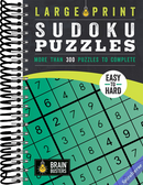 Sudoku: Over 200 Puzzles & Solutions, Easy to Hard Puzzles for Adults, Spiral-Bound (Brain Busters)