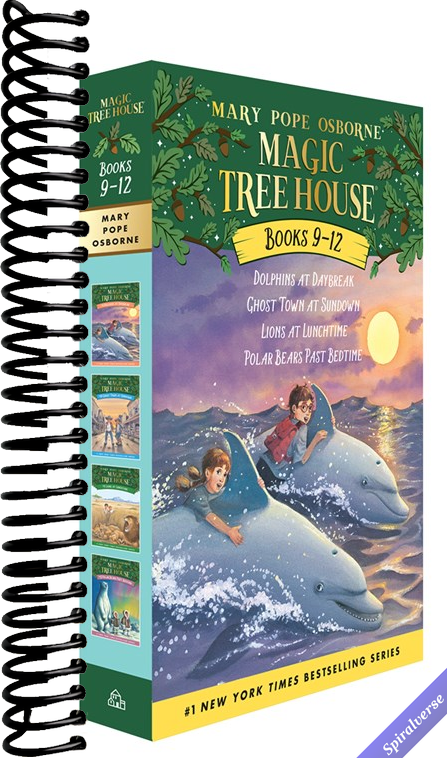 Magic Tree House Boxed Set, Books 9-12: Dolphins at Daybreak, Ghost Town at Sundown, Lions at Lunchtime, and Polar Bears Past Bedtime