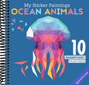 My Sticker Paintings: Ocean Animals: 10 Magnificent Paintings (Happy Fox Books) For Kids 6-10 - Jellyfish, Dolphins, Penguins, Sharks, and More, with 30 to 140 Removable, Reusable Stickers per Design