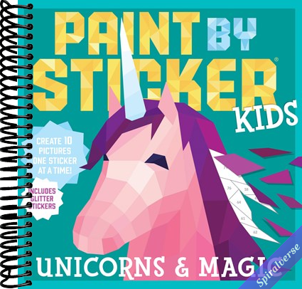Paint by Sticker Kids: Unicorns & Magic: Create 10 Pictures One Sticker at a Time! Includes Glitter Stickers