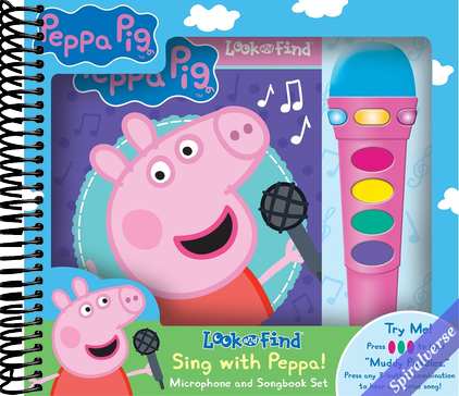 Peppa Pig - Sing with Peppa! Microphone and Look and Find Sound Activity Book Set - PI Kids (Play-A-Song)