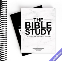 The Bible Study: A One-Year Study of the Bible and How It Relates to You (2-Volume Set Including the Old & New Testaments with Discussion Questions ... Study Guide; early Christmas gift ideas)