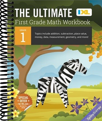 IXL The Ultimate 1st Grade Math Workbook, Mathematics Book for Kids Ages 6-7 Covering Addition, Subtraction, Place Value, Geometry, Counting Money, Measuring, and More