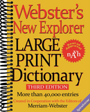 Webster's New Explorer Large Print Dictionary, Third Edition, Newest Edition