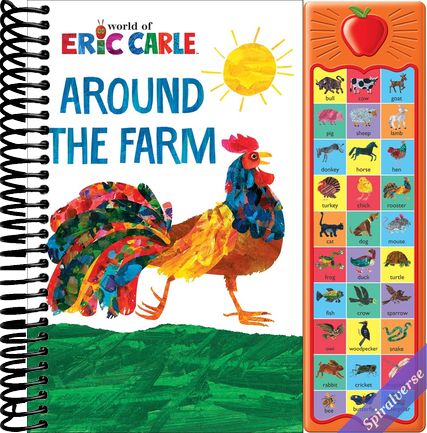 World of Eric Carle, Around the Farm 30-Button Animal Sound Book - Great for First Words - PI Kids